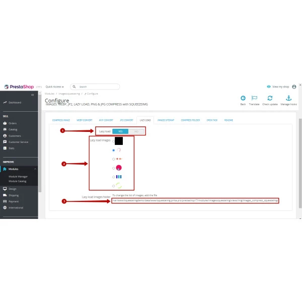 Image Compress with Squeezeimg for PrestaShop