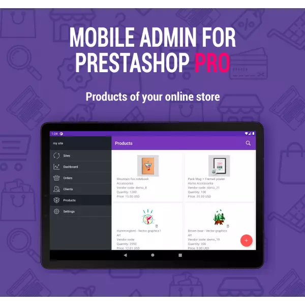 Mobile Admin PRO for PrestaShop 1.6-8.*