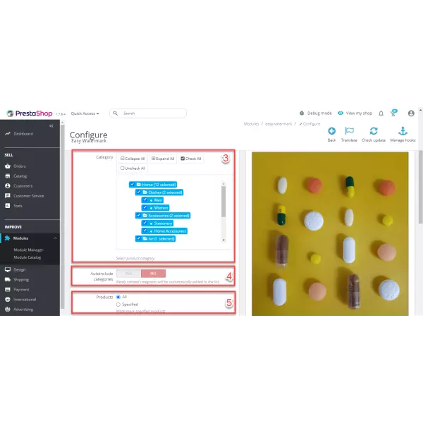 Easy WaterMark PRO for PrestaShop (v. 1.6-8.*)