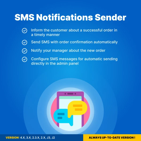 SMS Notifications Sender for OpenCart (v. 1.5-4.x)