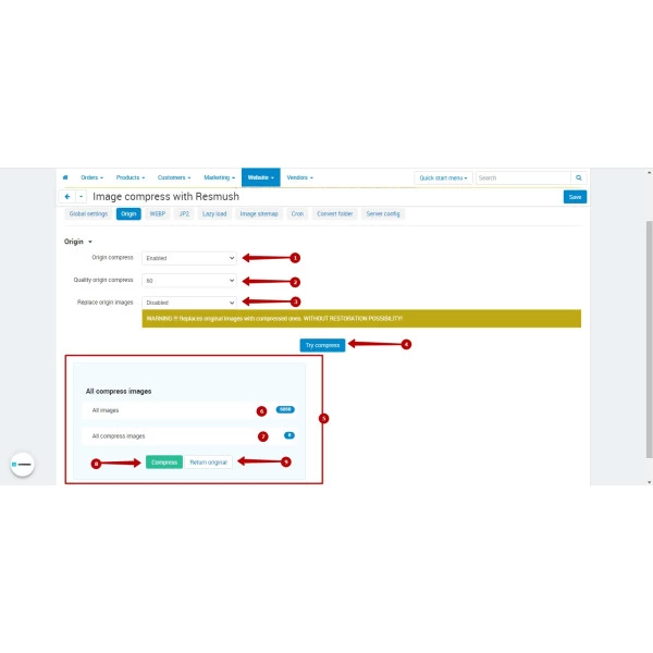 Image Compress with reSmush for Cs-cart