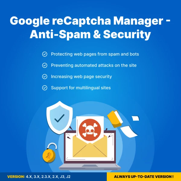 Google reCaptcha Manager - Anti-Spam & Security for OpenCart (v. 1.5*-4.*)