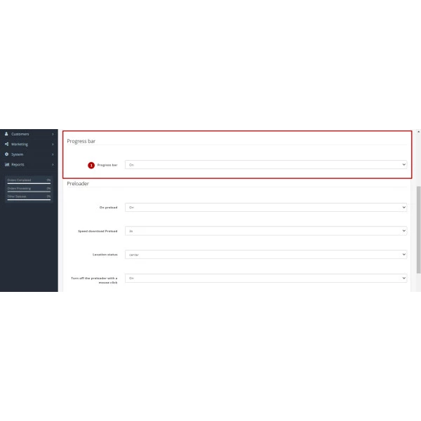 Page Preloader - Display Progress Bar (Animated Loader)  for OpenCart v. 2.*-4.*