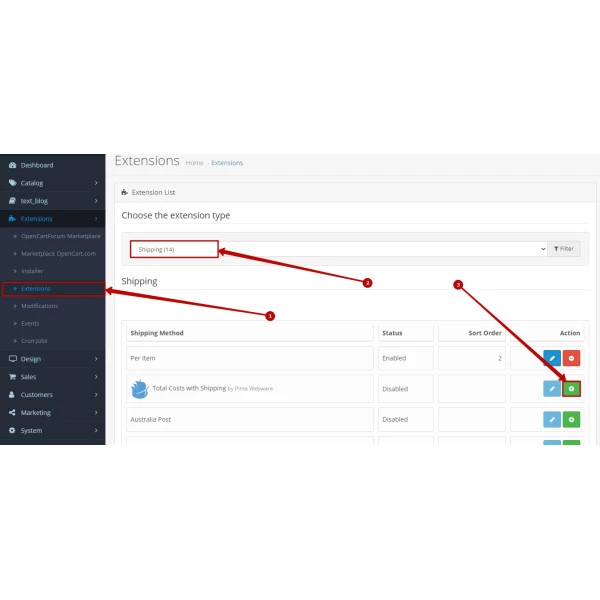 Total Costs with Shipping for OpenCart (v. 1.5*-4.*)