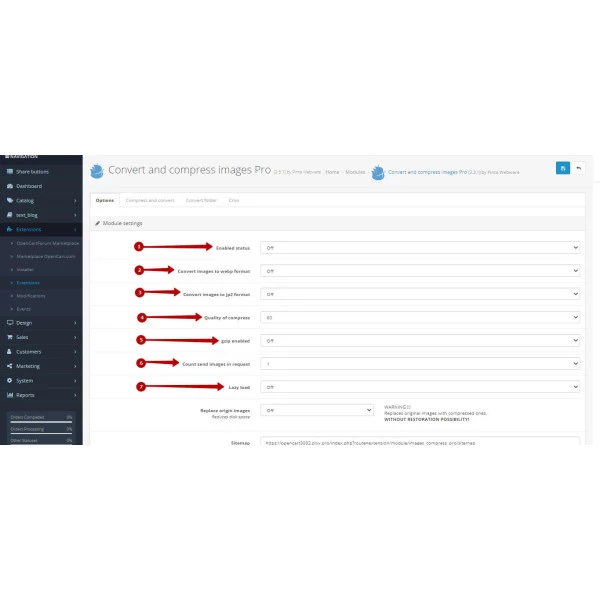 Images Convert: webp, jp2, lazy load, png & jpg compress for Opencart 1.5-4.x
