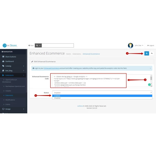 Enhanced eCommerce for Google Analytics OpenCart 1.5-4.x