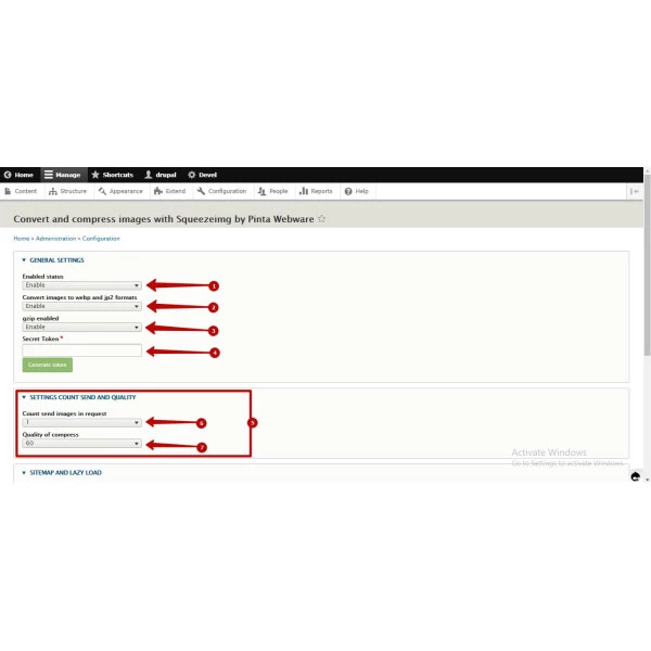 Image Compress with Squeezeimg for Drupal