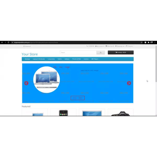 Mega Swipe Slider for OpenCart (v. 1.5-4.*)