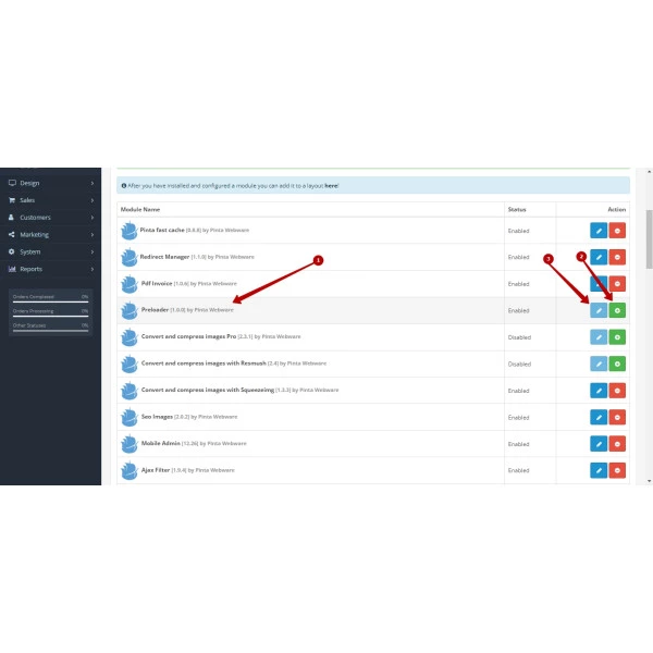 Page Preloader - Display Progress Bar (Animated Loader)  for OpenCart v. 2.*-4.*