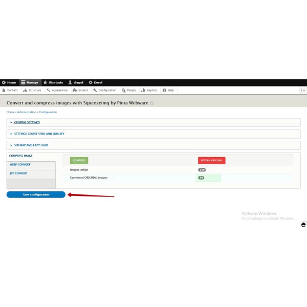 Image Compress with Squeezeimg for Drupal