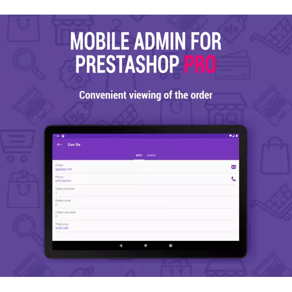 Mobile Admin PRO for PrestaShop 1.6-8.*