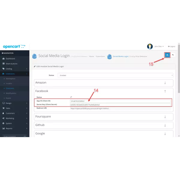 Social Media Login (Google / Facebook / LinkedIn / Twitter / Yahoo / etc.) for OpenCart v. 2.*-3.*-4.*