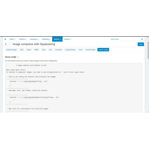 Image Compress with Squeezeimg for CS-Cart