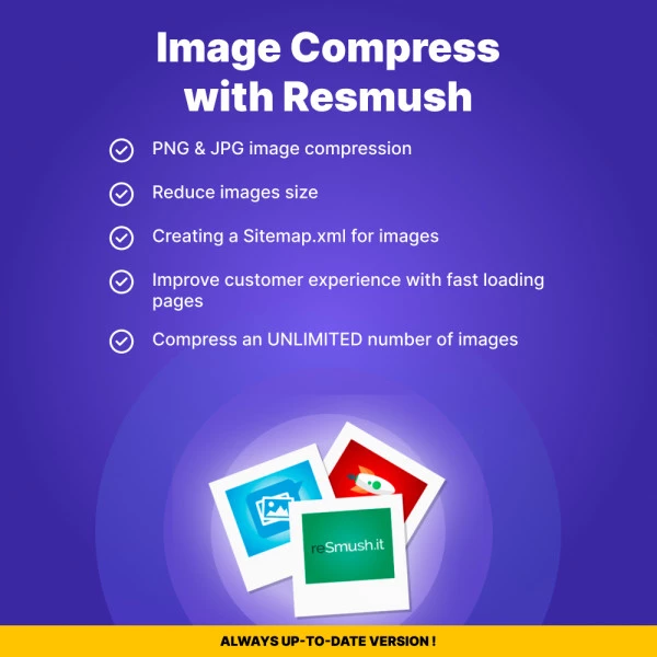 Image Compress with reSmush for PrestaShop 1.6-1.7