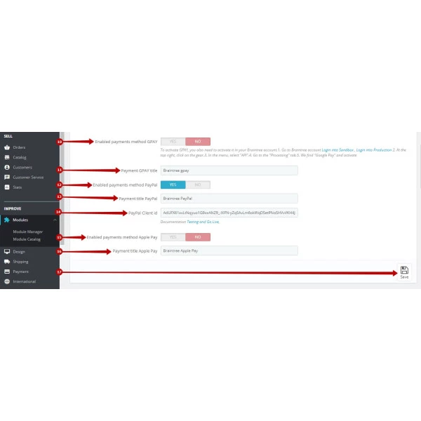 BrainTree Payment Gateway for PrestaShop (Apple Pay, Google Pay, PayPal)