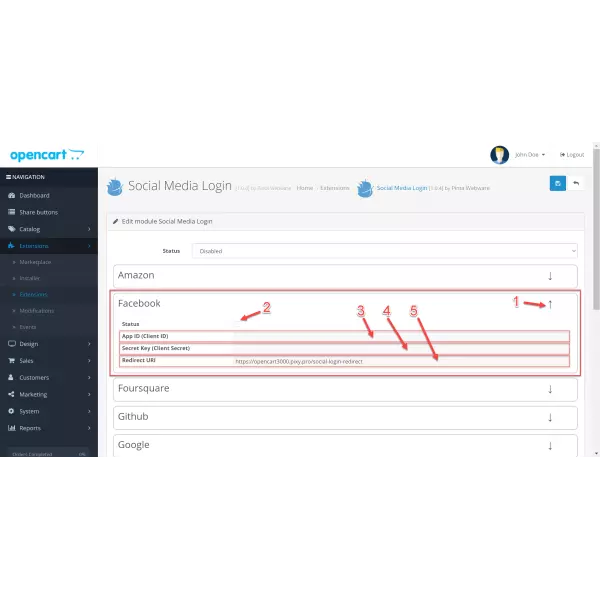 Social Media Login (Google / Facebook / LinkedIn / Twitter / Yahoo / etc.) for OpenCart v. 2.*-3.*-4.*