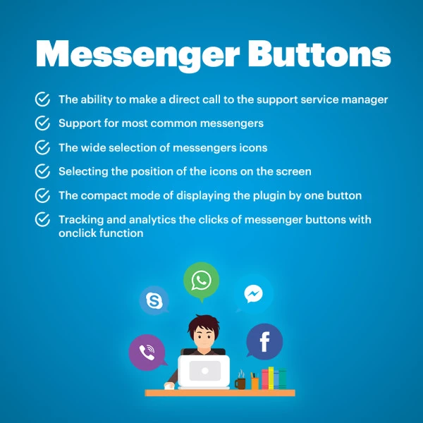 Messengers Buttons WordPress