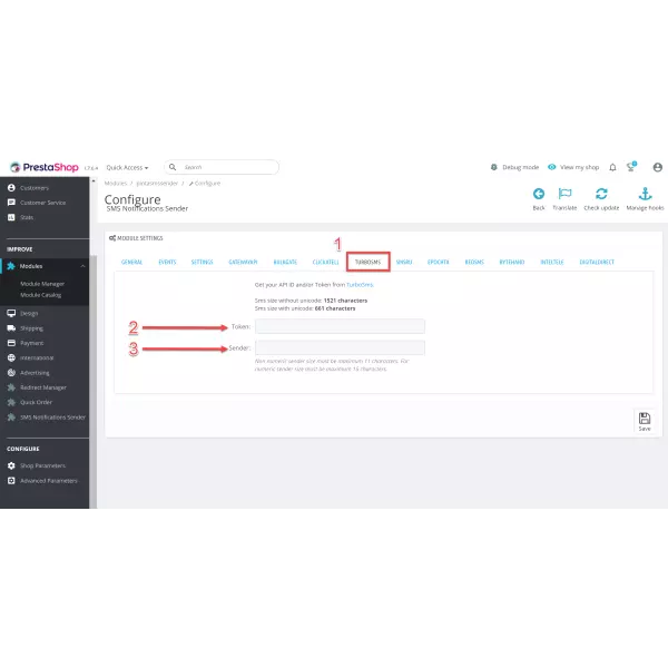 SMS Notifications Sender for Prestashop