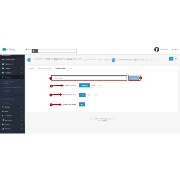 Images Convert: webp, jp2, lazy load, png & jpg compress for Opencart 1.5-4.x