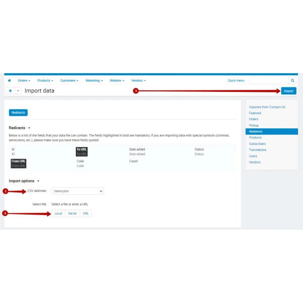 Redirect URLs Manager - 301, 302, 307 and 404 SEO optimizer for CS-cart