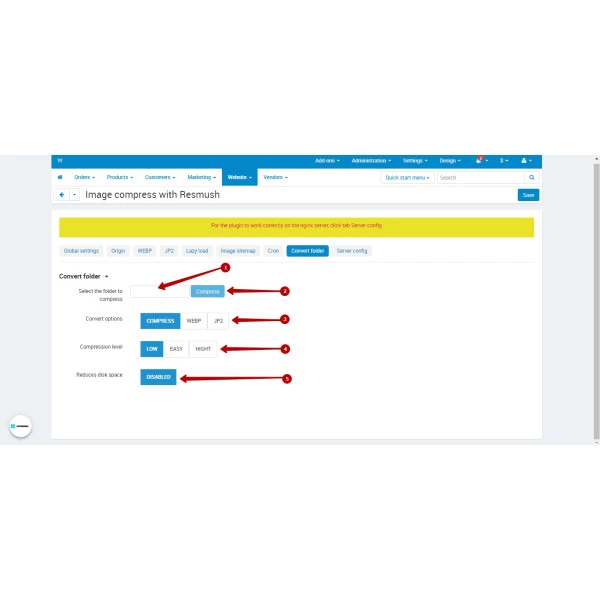 Image Compress with reSmush for Cs-cart