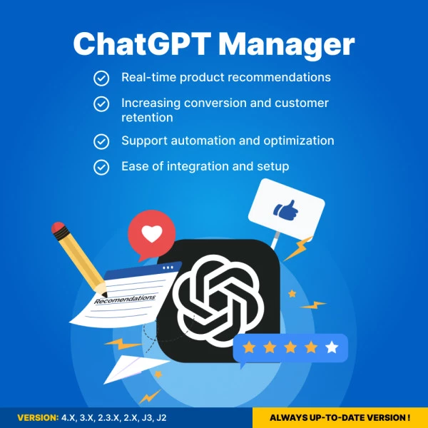 ChatGPT Manager OpenCart (v.2-4)