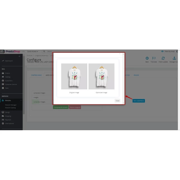 Image Compress with Squeezeimg for PrestaShop