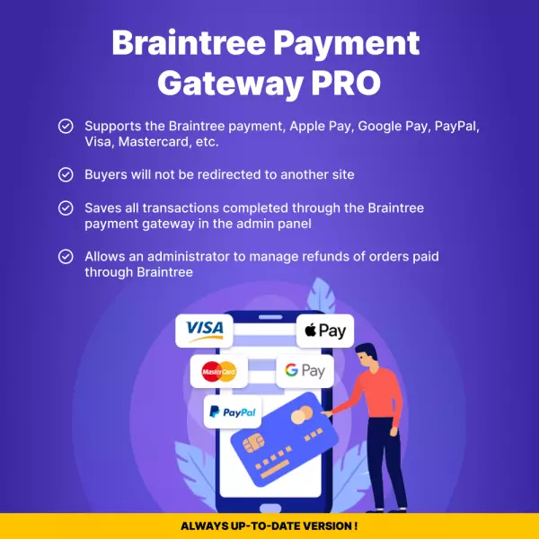 BrainTree Payment Gateway for PrestaShop (Apple Pay, Google Pay, PayPal)