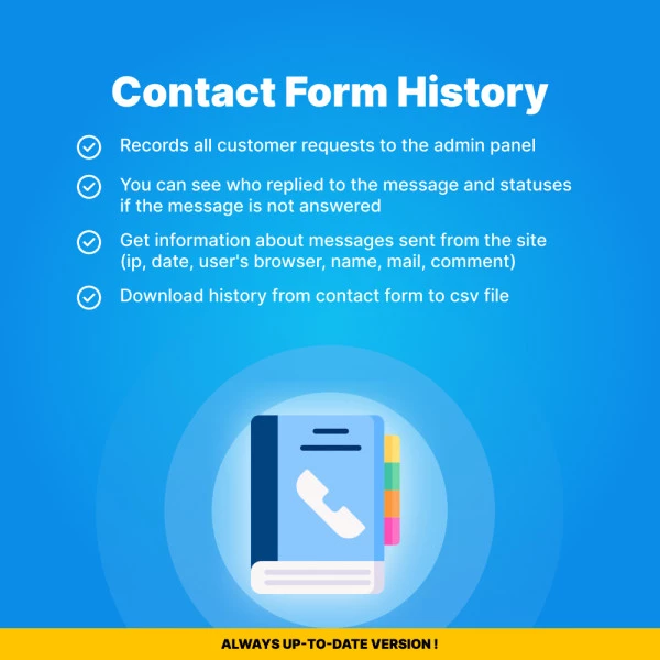 Request History PRO (Contact Form History) for CS-Cart